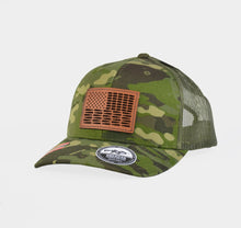 Load image into Gallery viewer, Bullet Flag Leather Snap-Back