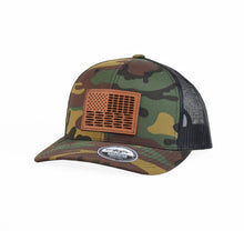 Load image into Gallery viewer, Bullet Flag Leather Snap-Back